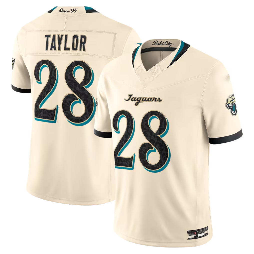 Choea J.Jaguars #28 Fred Taylor Natural 2026 Rivalries Collection Limited Stitched Jerseys