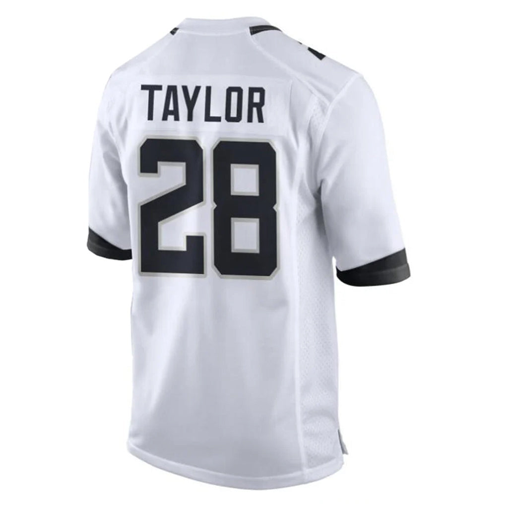 Choea J.Jaguars #28 Fred Taylor Player White Home Game Stitched Jerseys