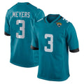 Choea J.Jaguars #3 Jakobi Meyers Player Teal Home Game Stitched Jerseys