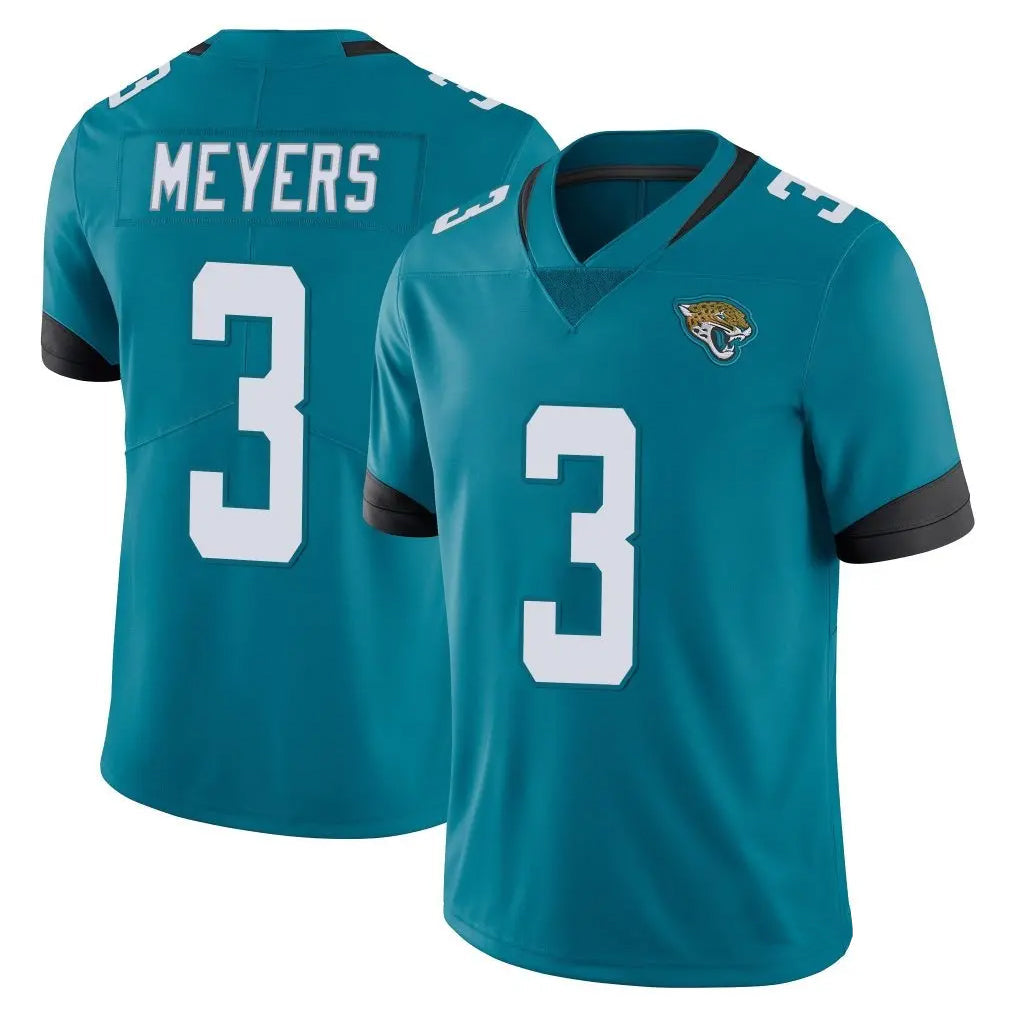 Choea J.Jaguars #3 Jakobi Meyers Player Teal Vapor Untouchable Limited Home Game Stitched Jerseys