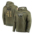 Choea J.Jaguars #41 Josh Hines-Allen Player Olive Salute to Service Pullover Hoodies Home Game Stitched Jerseys