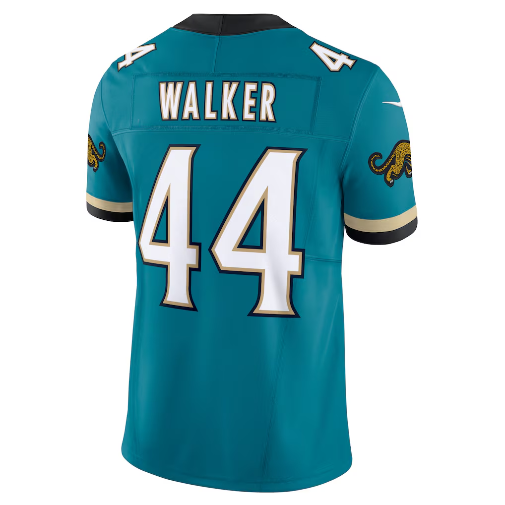 Choea J.Jaguars #44 Travon Walker Teal Prowler Throwback Vapor F.U.S.E. Limited Stitched Jerseys