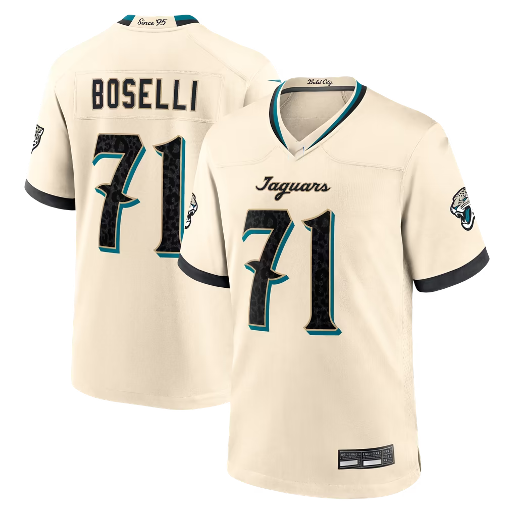 Choea J.Jaguars #71 Tony Boselli Natural 2026 Rivalries Collection Game Stitched Jerseys