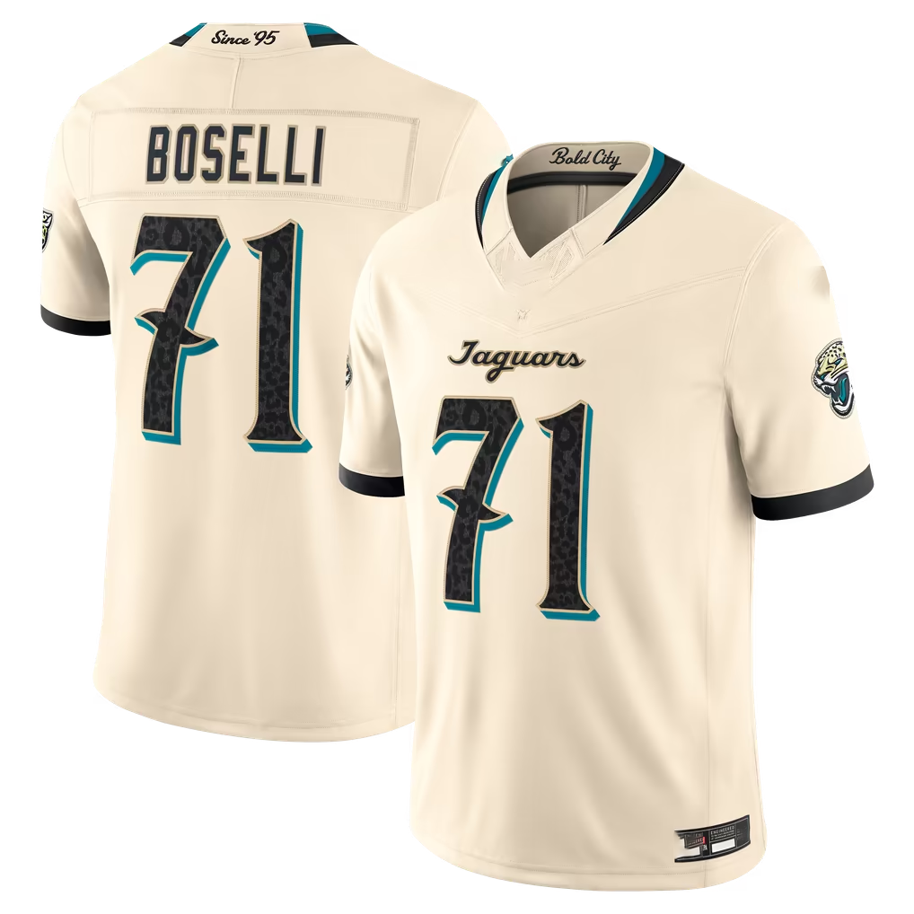 Choea J.Jaguars #71 Tony Boselli Natural 2026 Rivalries Collection Limited Stitched Jerseys