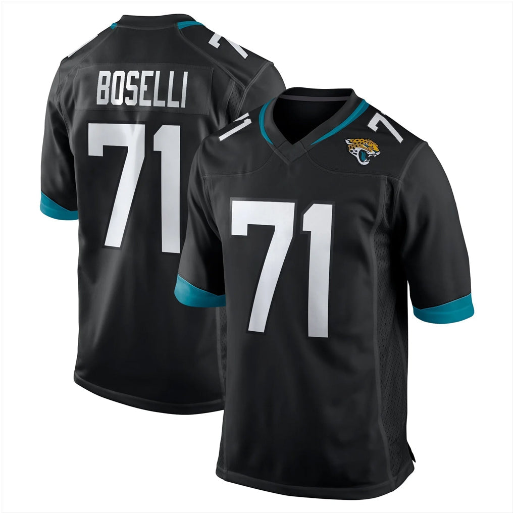 Choea J.Jaguars #71 Tony Boselli?Player Black Home Game Stitched Jerseys