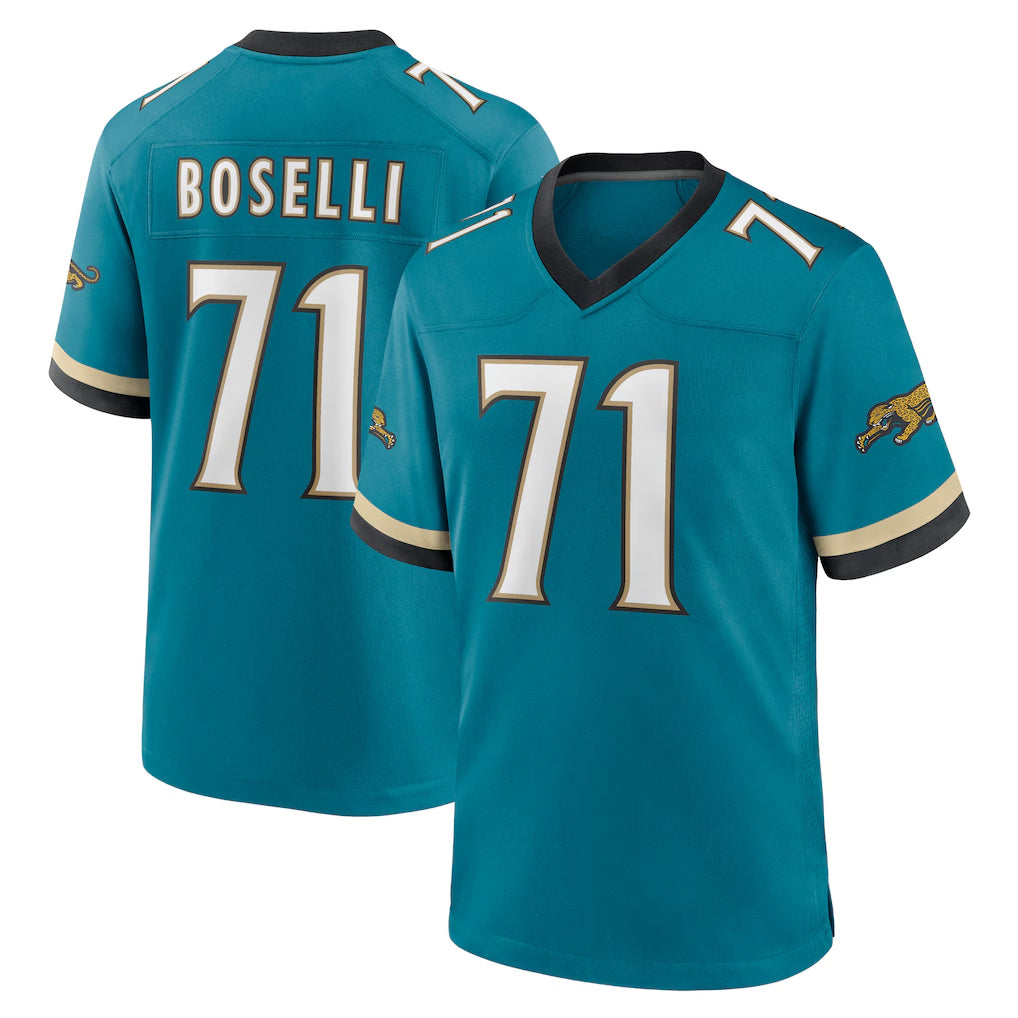 Choea J.Jaguars #71 Tony Boselli?Player Teal Prowler Throwback Limited Home Game Stitched Jerseys