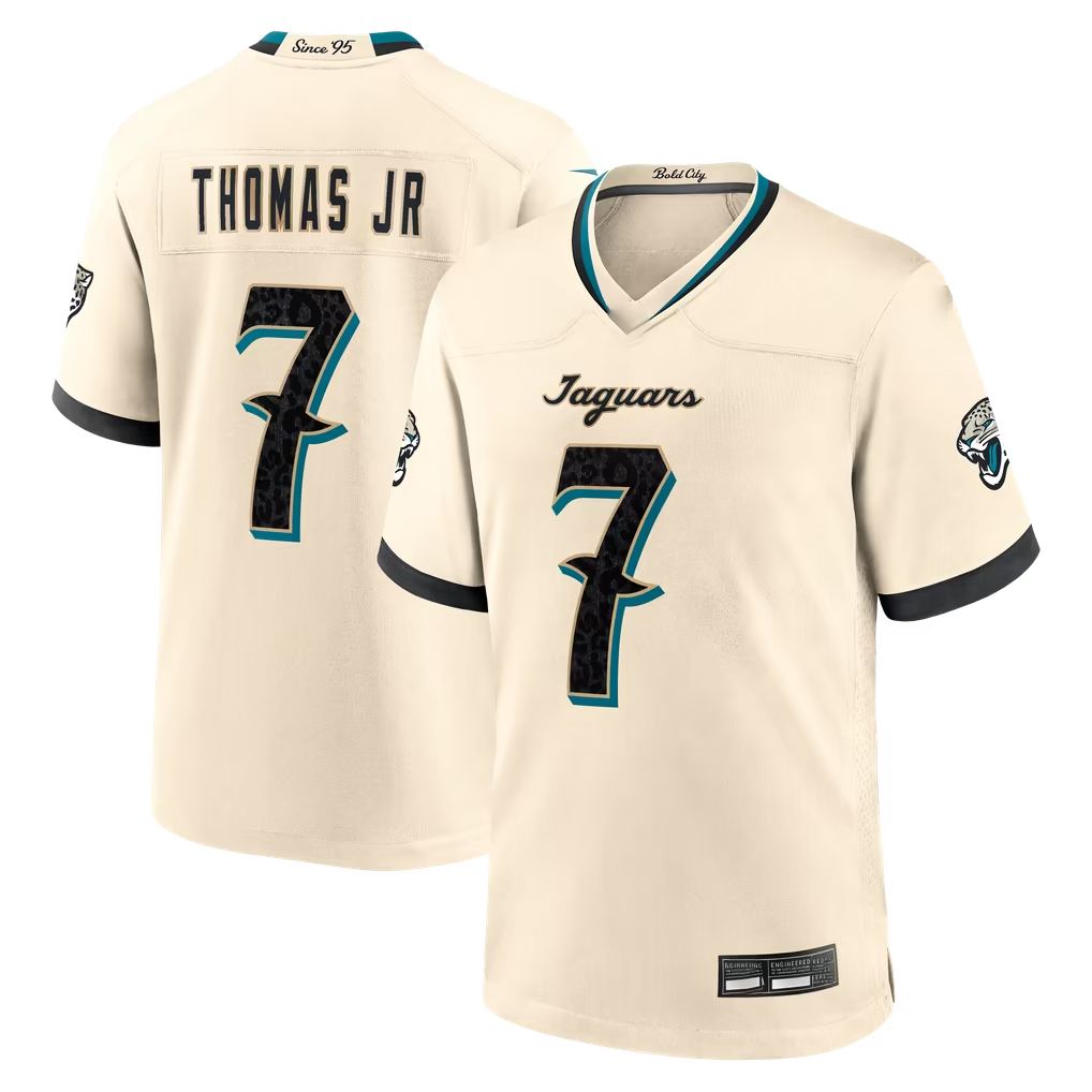 Choea J.Jaguars #7 Brian Thomas Jr. Natural 2026 Rivalries Collection Game Stitched Jerseys