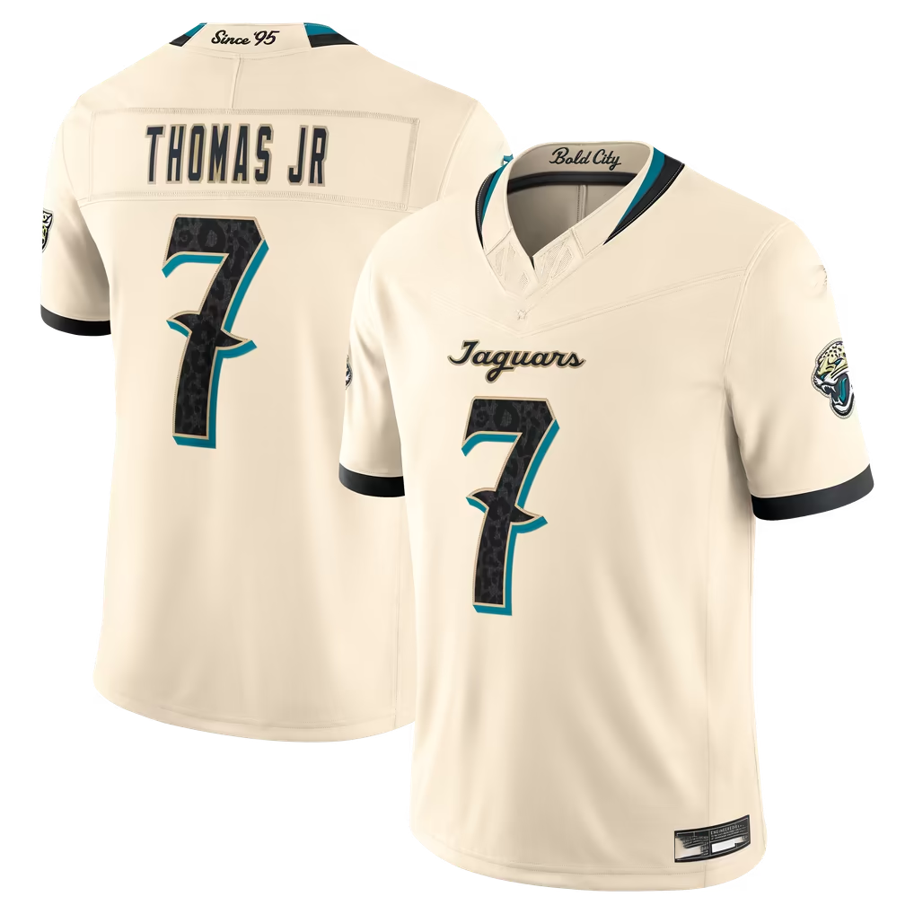 Choea J.Jaguars #7 Brian Thomas Jr. Natural 2026 Rivalries Collection Limited Stitched Jerseys