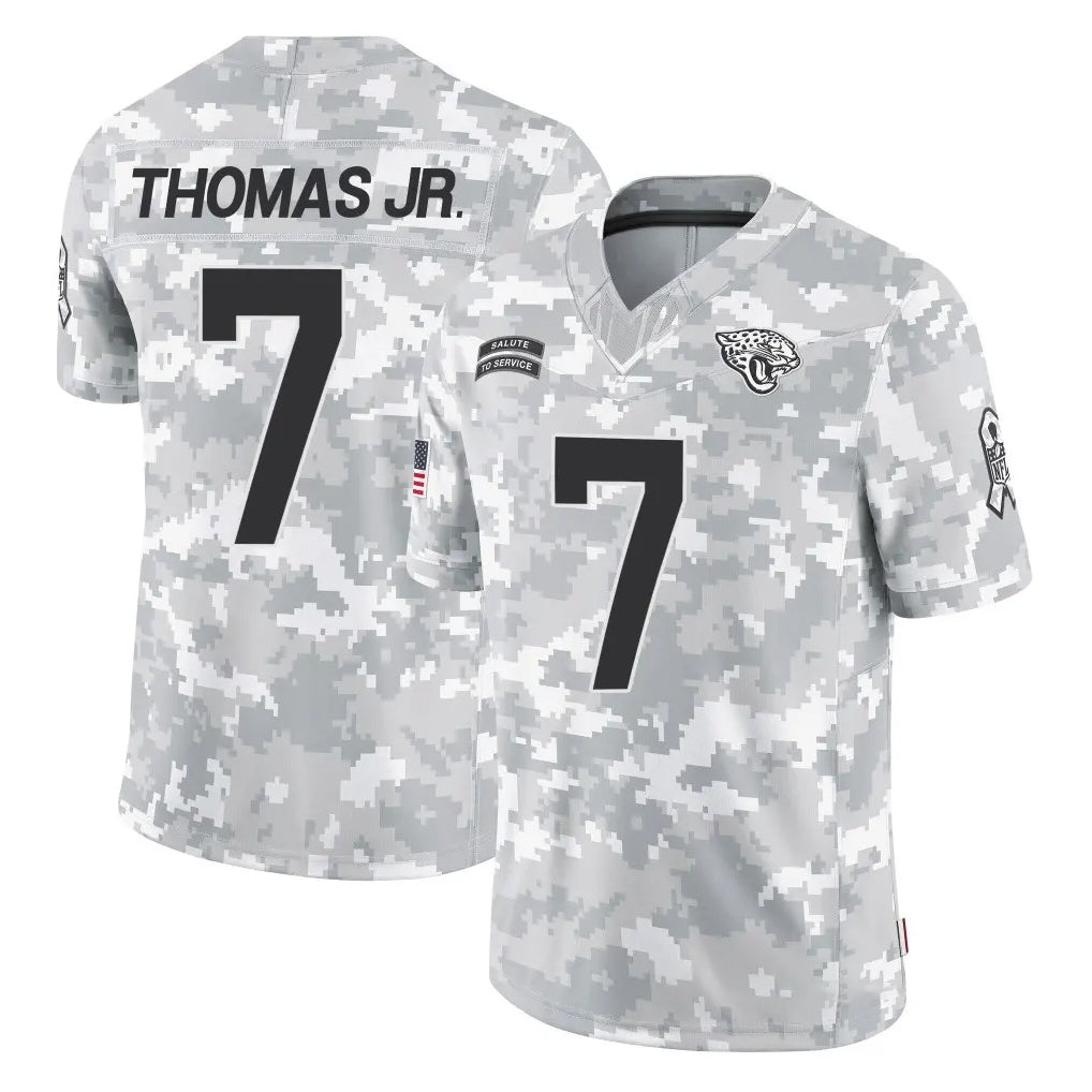 Choea J.Jaguars #7 Brian Thomas Jr. Player Arctic Camo Salute To Service Limited Game Stitched Jerseys