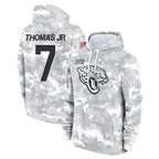Choea J.Jaguars #7 Brian Thomas Jr. Player Arctic Camo Salute to Service Hoodies Limited Game Stitched Jerseys