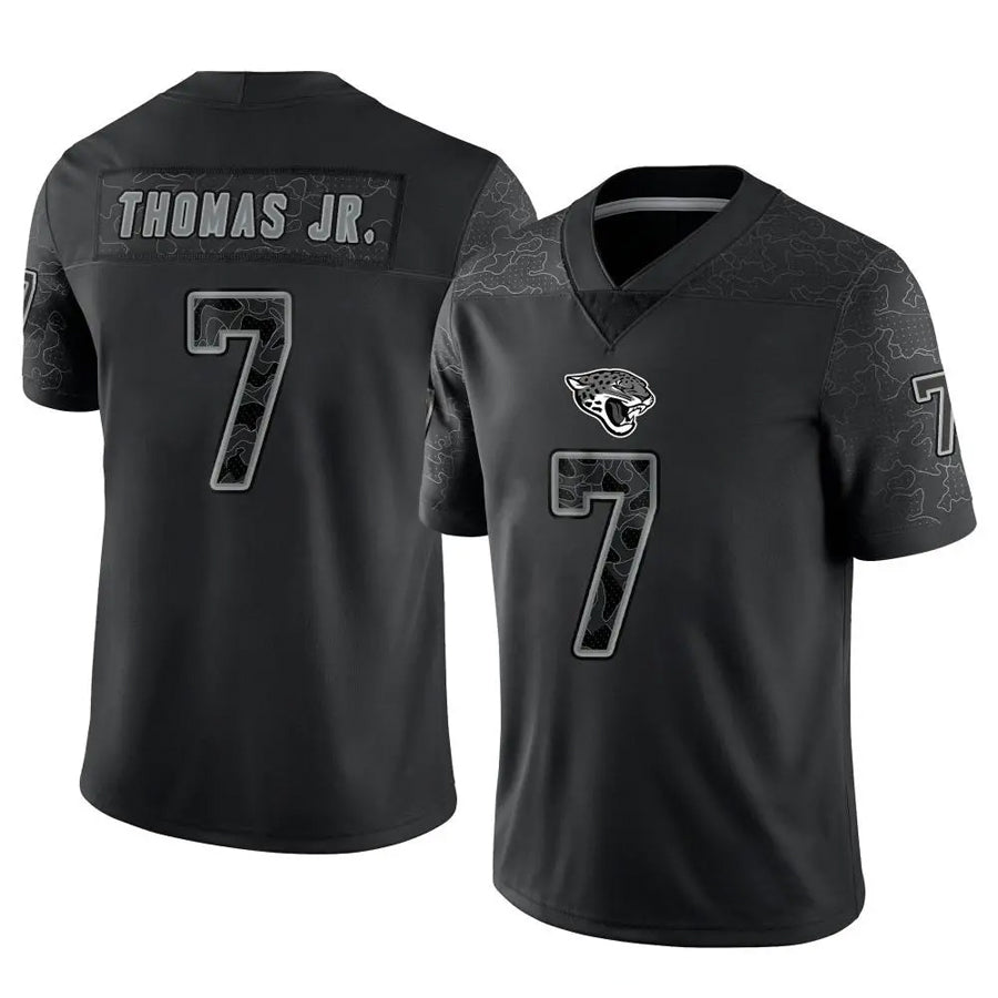 Choea J.Jaguars #7 Brian Thomas Jr. Player Black RFLCTV Limited Stitched Jerseys