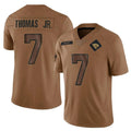 Choea J.Jaguars #7 Brian Thomas Jr. Player Brown Salute To Service Limited Stitched Jerseys