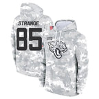 Choea J.Jaguars #85 Brenton Strange Player Arctic Camo Salute to Service Hoodies Limited Game Stitched Jerseys