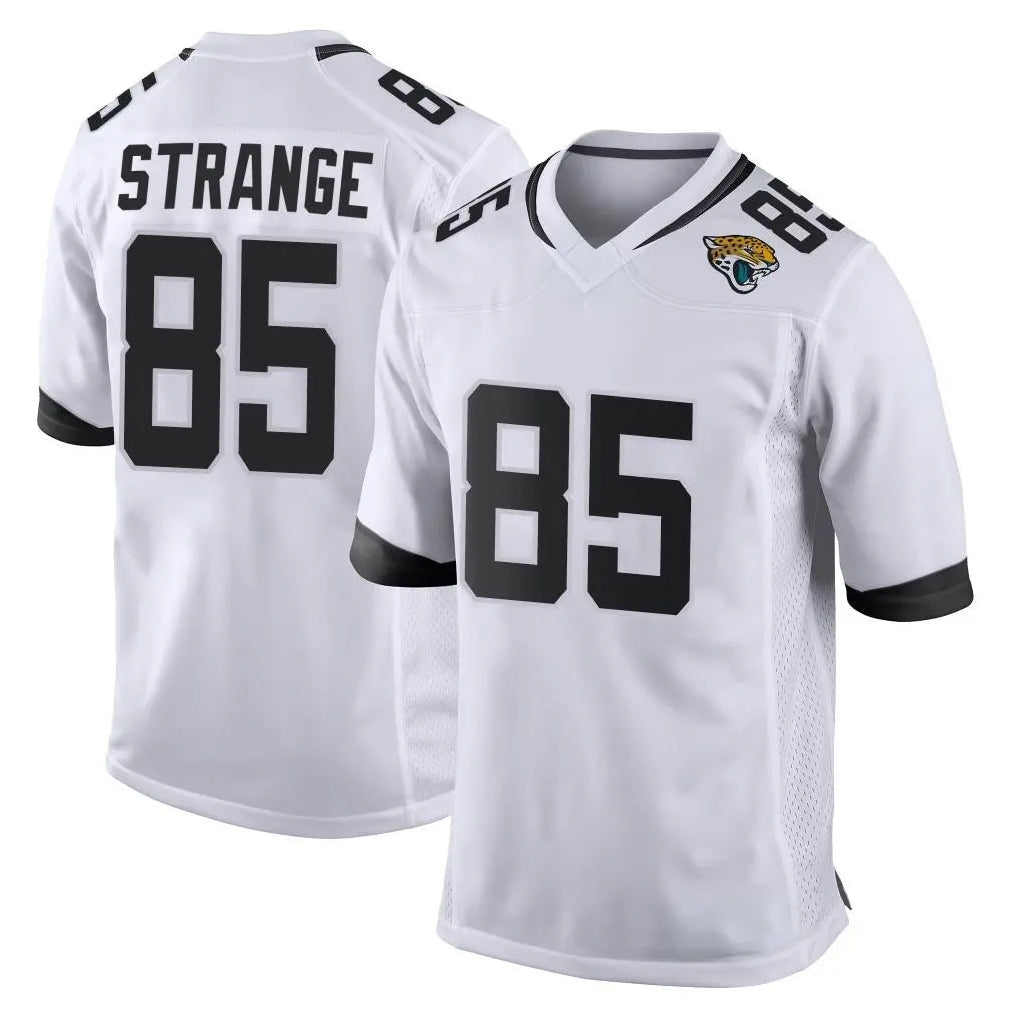 Choea J.Jaguars #85 Brenton Strange Player White Home Game Stitched Jerseys