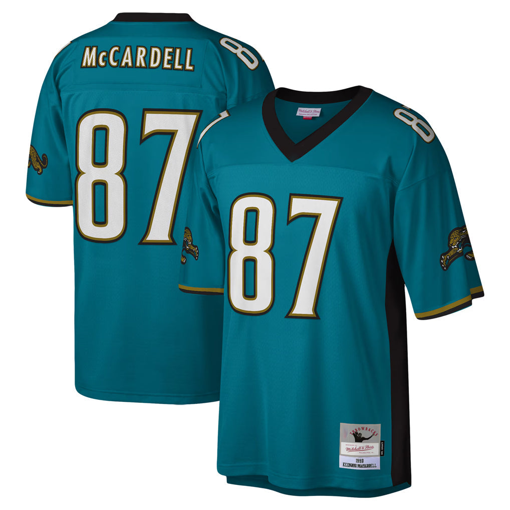 Choea J.Jaguars #87 Keenan McCardell?Player Teal Mitchell & Ness Legacy Home Game Stitched Jerseys