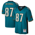 Choea J.Jaguars #87 Keenan McCardell?Player Teal Mitchell & Ness Legacy Home Game Stitched Jerseys