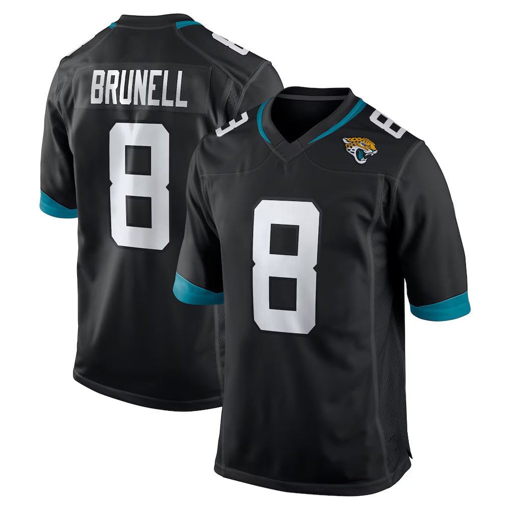 Choea J.Jaguars #8 Mark Brunell?Player Black Home Game Stitched Jerseys