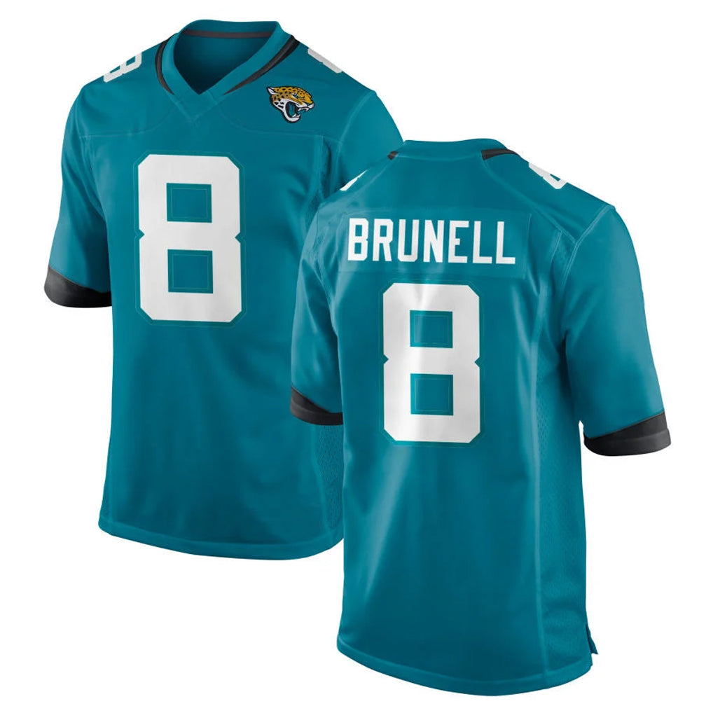 Choea J.Jaguars #8 Mark Brunell?Player Teal Home Game Stitched Jerseys