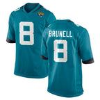 Choea J.Jaguars #8 Mark Brunell?Player Teal Home Game Stitched Jerseys