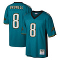 Choea J.Jaguars #8 Mark Brunell?Player Teal Mitchell & Ness Legacy Home Game Stitched Jerseys