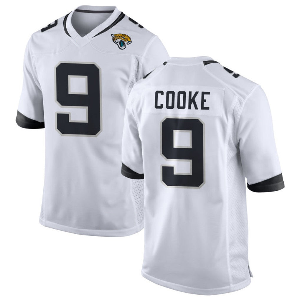 Choea J.Jaguars #9 Logan Cooke Player White Home Game Stitched Jerseys