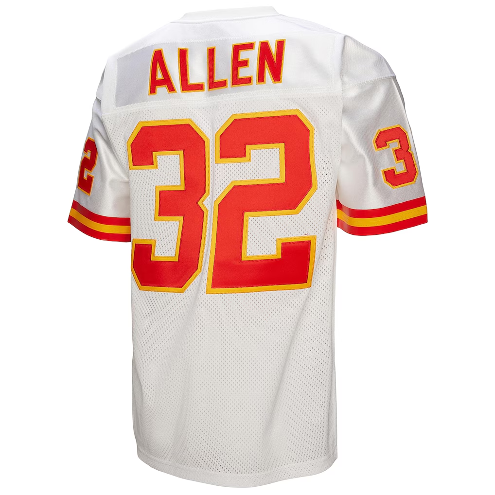 Choea KC.Chiefs 1994 #32 Marcus Allen Mitchell & Ness White Authentic Throwback Retired Player Jersey