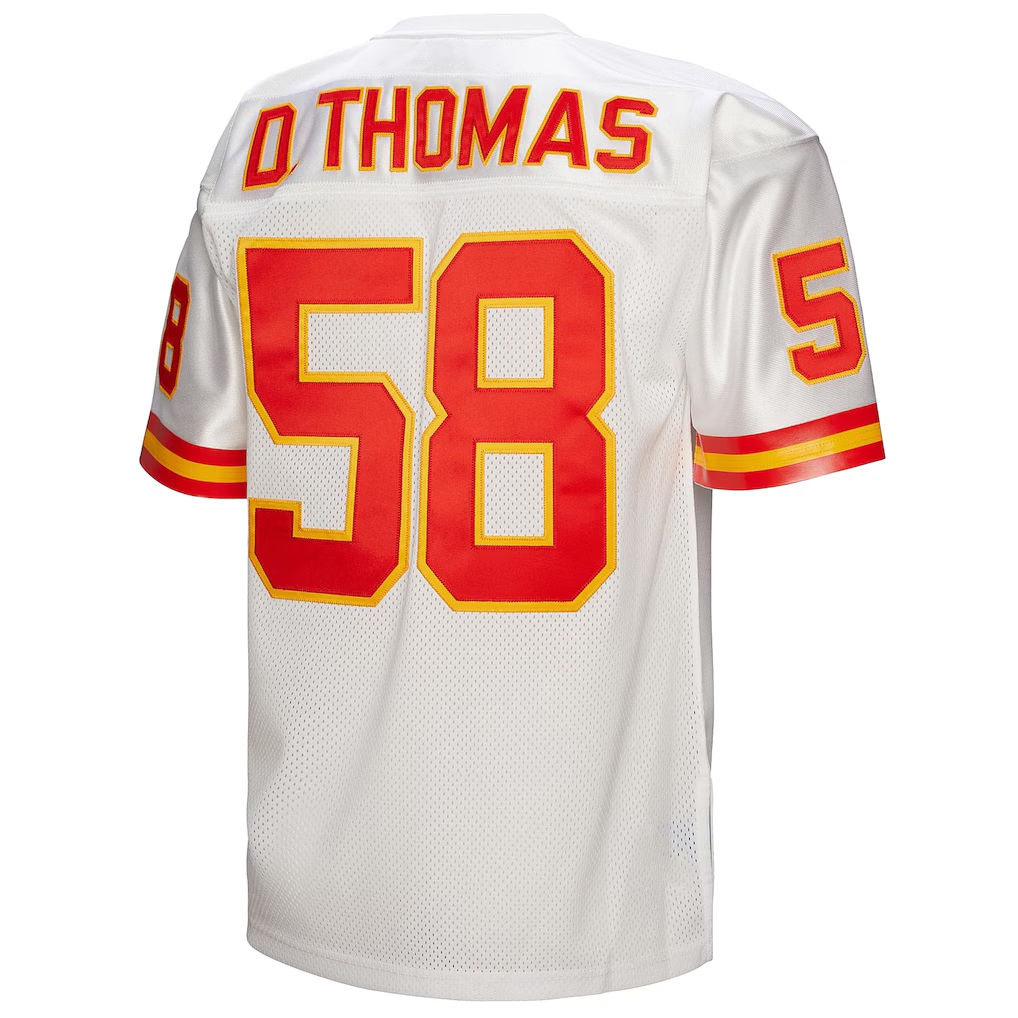 Choea KC.Chiefs 1994 #58 Derrick Thomas Mitchell & Ness White Authentic Throwback Retired Player Stitched Jerseys