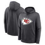 Choea KC.Chiefs Gray LoGo Pullover Hoodies Limited Blank Player Stitched Jerseys