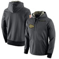 Choea KC.Chiefs Gray Salute to Service Hoodies Limited Game Blank Player Stitched Jerseys