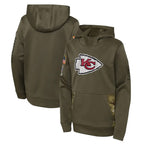 Choea KC.Chiefs Olive Salute to Service Therma Performance Pullover Hoodie Limited Game Stitched Jerseys