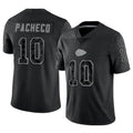 Choea KC.Chiefs #10 Isiah Pacheco Player Black RFLCTV Limited Stitched Jerseys