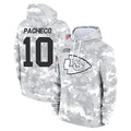 Choea KC.Chiefs #10 Isiah Pacheco Player Salute to Service Hoodies Stitched Jerseys