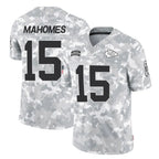 Choea KC.Chiefs #15 Patrick Mahomes Player Arctic Camo Salute To Service Limited Game Stitched Jerseys