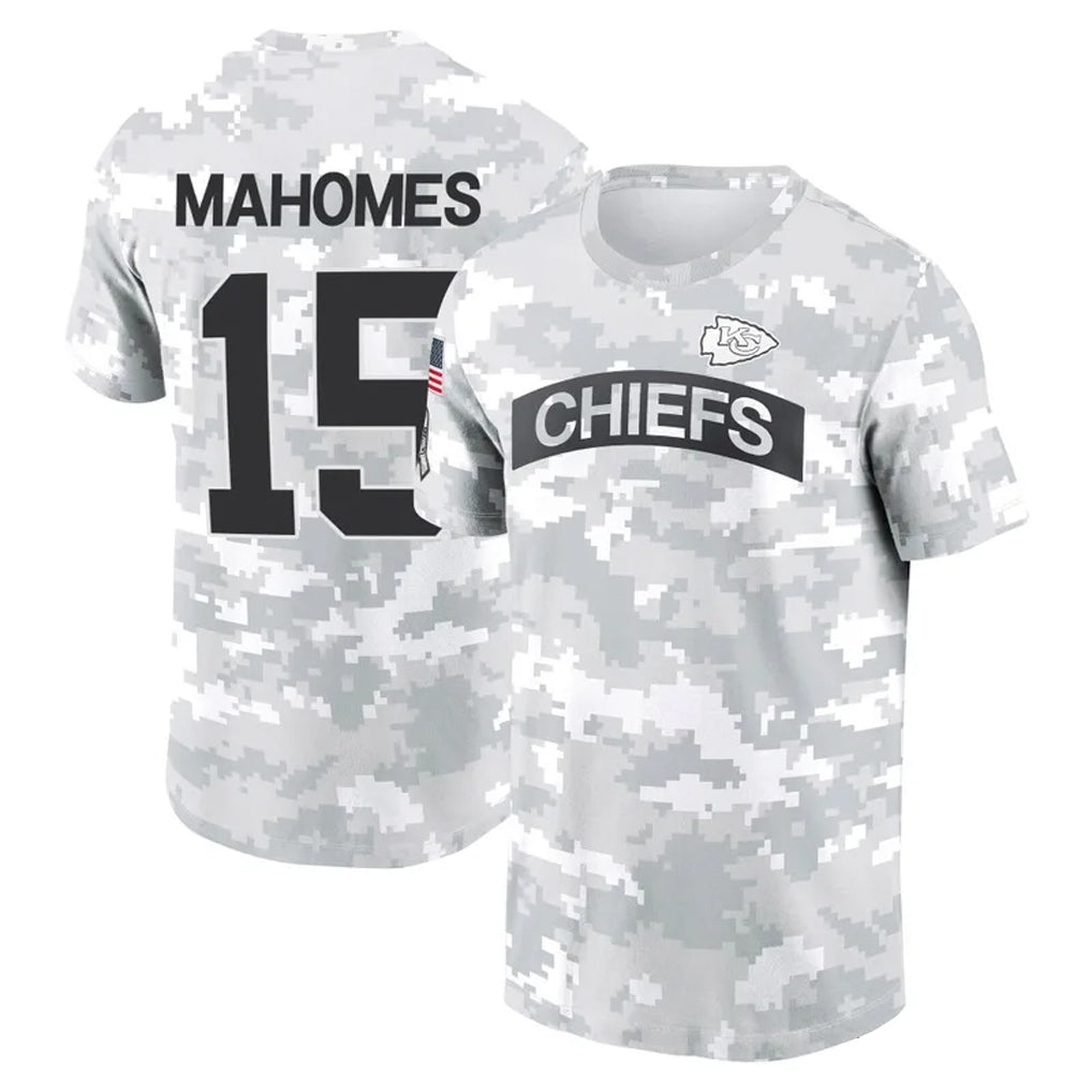 Choea KC.Chiefs #15 Patrick Mahomes Player Salute to Service Hoodies & T-Shirts Stitched Jerseys