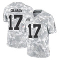 Choea KC.Chiefs #17 Alohi Gilman Player Arctic Camo Salute To Service Limited Game Stitched Jerseys