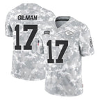 Choea KC.Chiefs #17 Alohi Gilman Player Arctic Camo Salute To Service Limited Game Stitched Jerseys