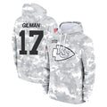 Choea KC.Chiefs #17 Alohi Gilman Player Arctic Camo Salute to Service Hoodies Limited Game Stitched Jerseys