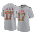 Choea KC.Chiefs #17 Alohi Gilman Player Gray Atmosphere Fashion Game Stitched Jerseys