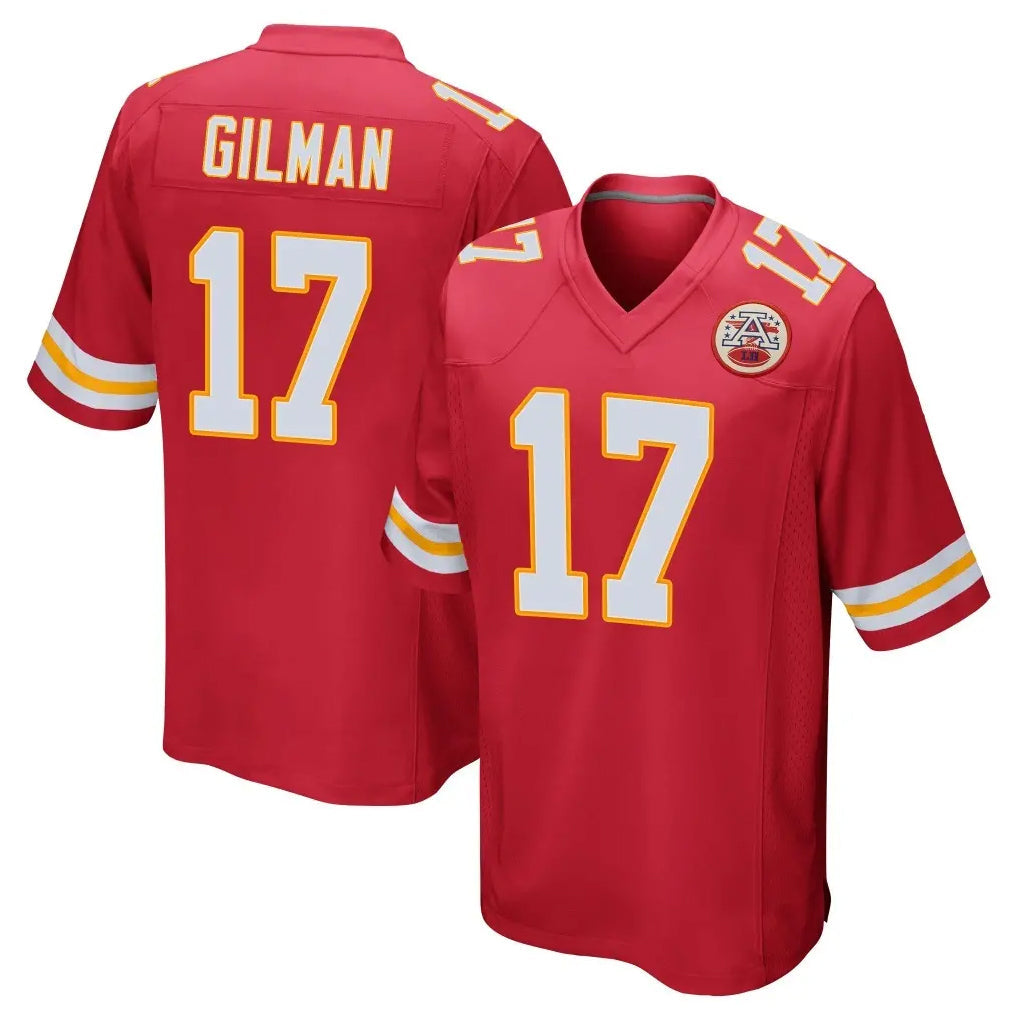 Choea KC.Chiefs #17 Alohi Gilman Player Red Home Game Stitched Jerseys