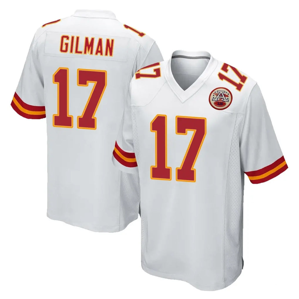 Choea KC.Chiefs #17 Alohi Gilman Player White Home Game Stitched Jerseys