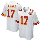 Choea KC.Chiefs #17 Alohi Gilman Player White Home Game Stitched Jerseys