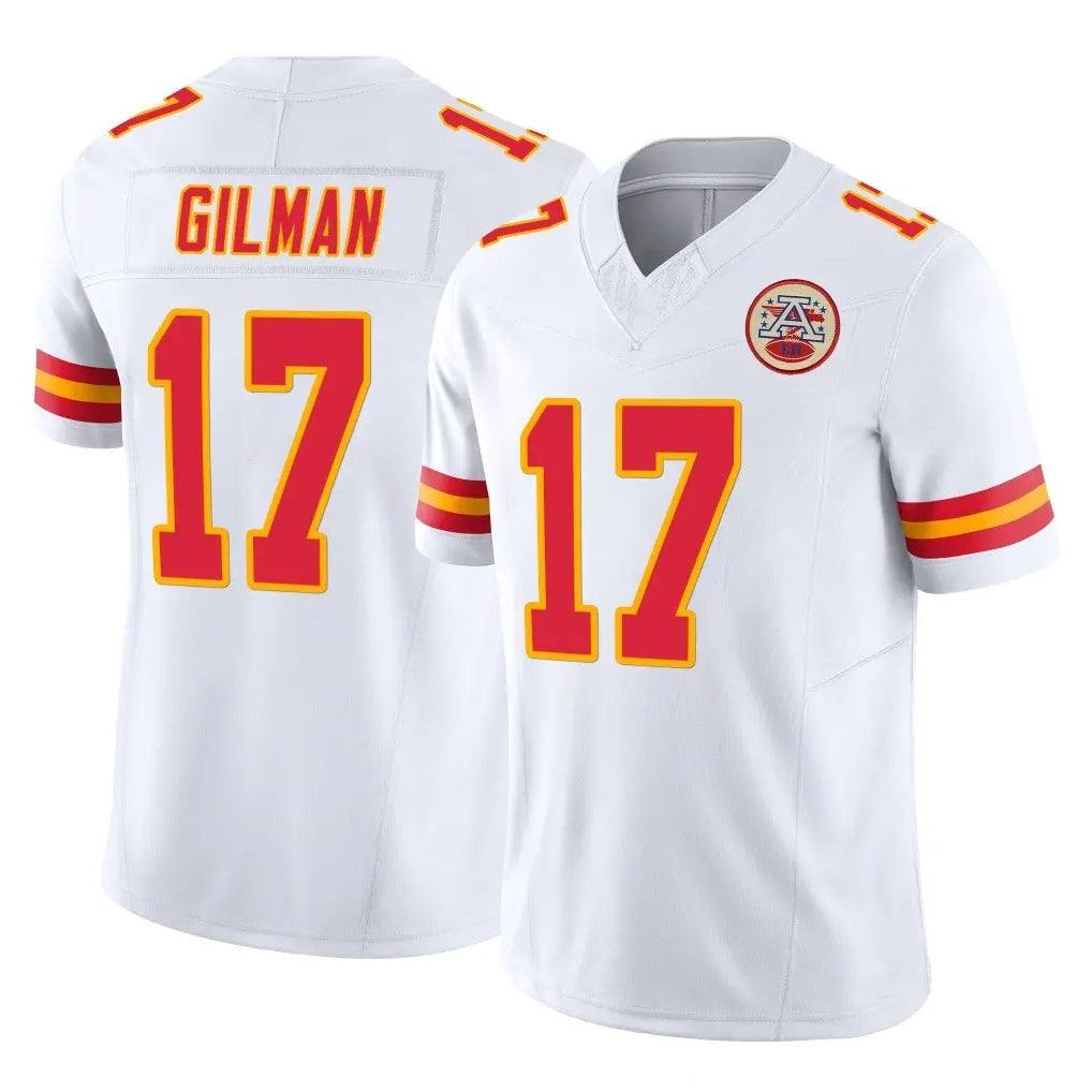 Choea KC.Chiefs #17 Alohi Gilman Player White Limited Vapor F.U.S.E. Home Game Stitched Jerseys