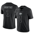 Choea KC.Chiefs #1 Xavier Worthy Player Black RFLCTV Limited Stitched Jerseys