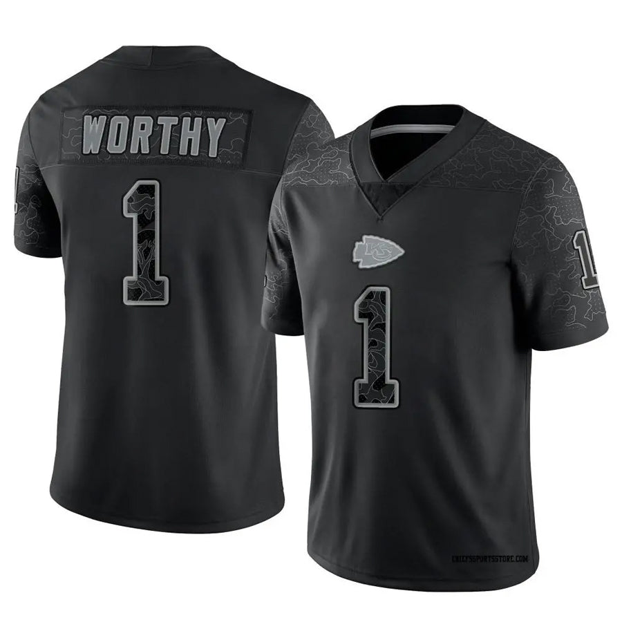 Choea KC.Chiefs #1 Xavier Worthy Player Black RFLCTV Limited Stitched Jerseys