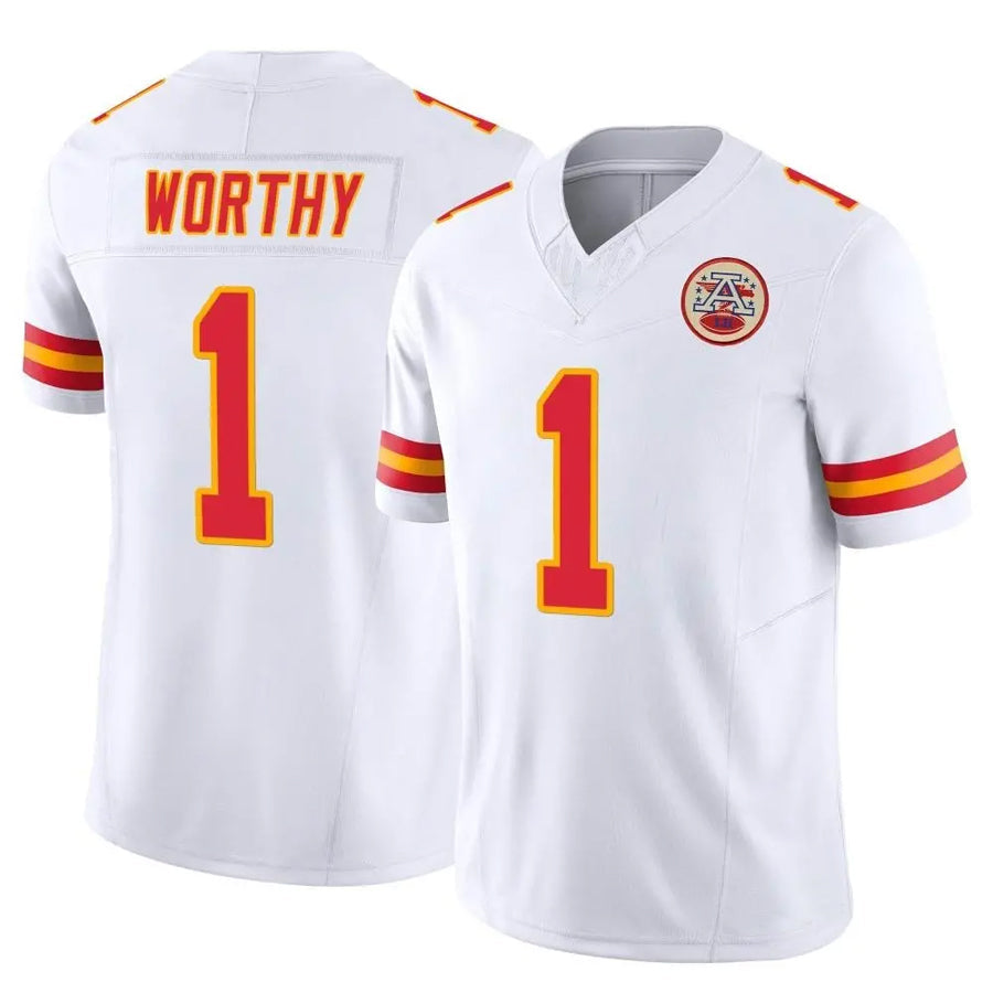 Choea KC.Chiefs #1 Xavier Worthy Player White Vapor F.U.S.E. Limited Stitched Jerseys
