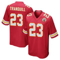 Choea KC.Chiefs #23 Drue Tranquill Player Red Home Game Stitched Jerseys