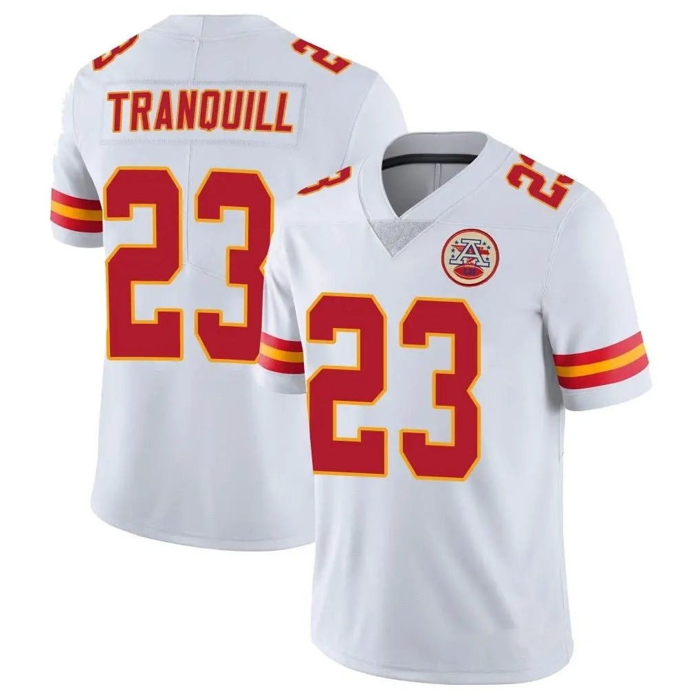 Choea KC.Chiefs #23 Drue Tranquill Player White Limited Vapor Untouchable Home Game Stitched Jerseys