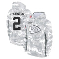 Choea KC.Chiefs #2 Tyquan Thornton Player Arctic Camo Salute to Service Hoodies Limited Game Stitched Jerseys