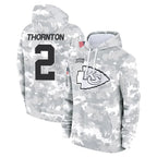 Choea KC.Chiefs #2 Tyquan Thornton Player Arctic Camo Salute to Service Hoodies Limited Game Stitched Jerseys