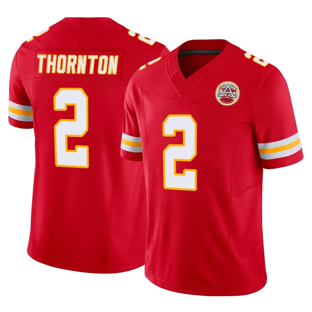 Choea KC.Chiefs #2 Tyquan Thornton Player Red Limited Vapor F.U.S.E. Home Game Stitched Jerseys